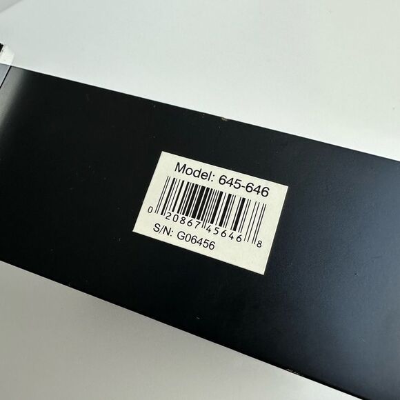 Retired Howard Miller Maxim Table Clock Black & Silver Works! - Picture 5 of 13